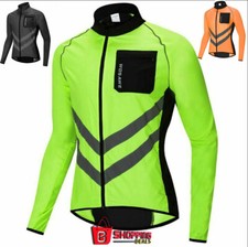 High Visibility Bike Waterproof Lightweight Safety Cycling Jacket Raincoat Unise