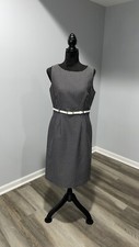 Women’s Size 8 Dress Tahari Arthur S. Levine sleeveless Sheath Style black white
