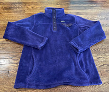 Patagonia Jacket GIRLS XL VTG 90s Synchilla Fleece Purple Snap Pullover Gorpcore