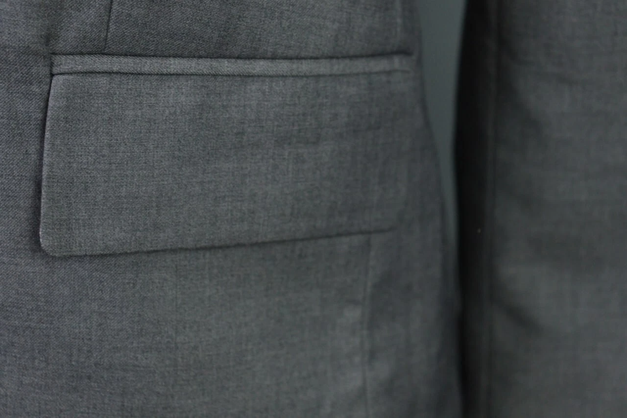 Giacca blazer THOM BROWNE New York grigia lana tagliata taglia M