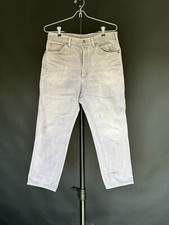 Vintage 90s Lee Tapered Grey Mom Jeans Tag 16 30x25 Union Made SLIM Capri