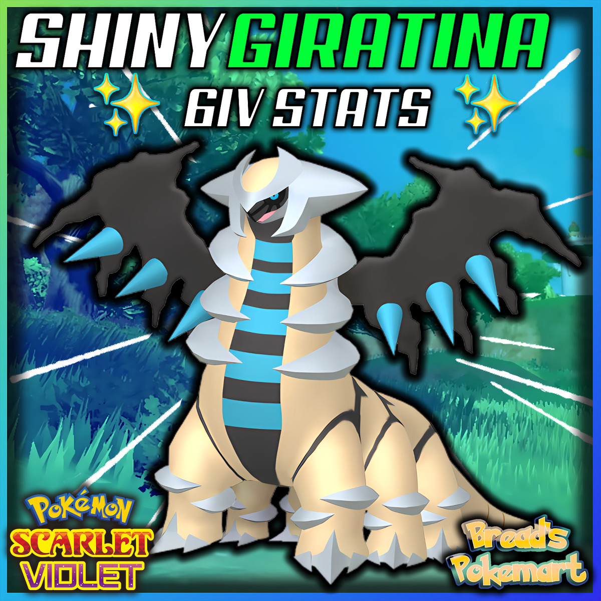 Shiny Giratina 6IV All TMS Learned Pokemon scarlet & Violet FAST