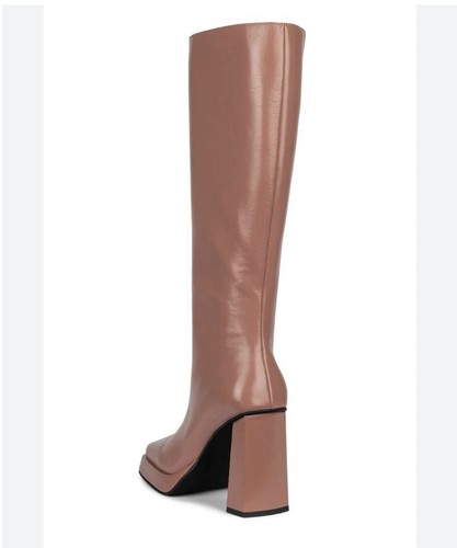 Jeffrey Campbell Maximal Block Heel Platform Knee High Boots Pink Women’s Sz 7.5 - Picture 4 of 10