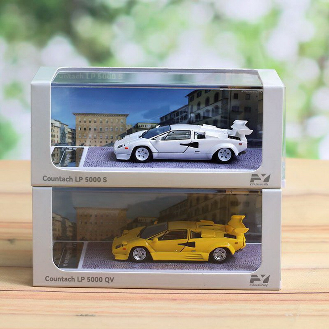 FY 1/64 Scale Lamborghini Countach LP5000 S Yellow Diecast Car