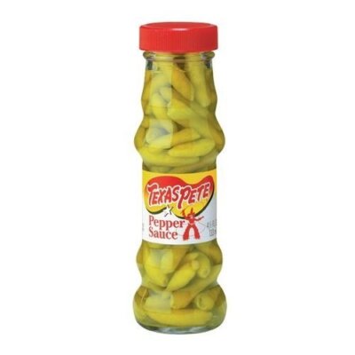 Texas Pete Green Pepper Hot Sauce 4.5 oz Pack of 2 Spicy Condiment Bottles