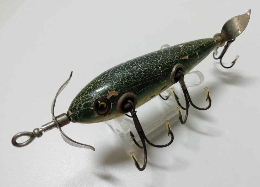Rare Heddon Dowagiac 150 minnow 27g wood Old Lure Ship From Rare Heddon Dowagiac 150 minnow 27g wood Old Lure Ship From