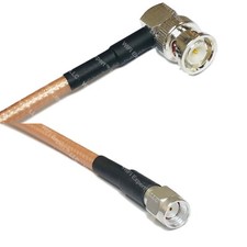 RG400 BNC MALE ANGLE to RP-SMA MALE RF Cable FAST-SHIP LOT
