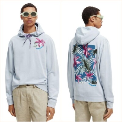 Scotch & Soda Men's Herren Sweatshirt Hoodie Tropical Floral Medium