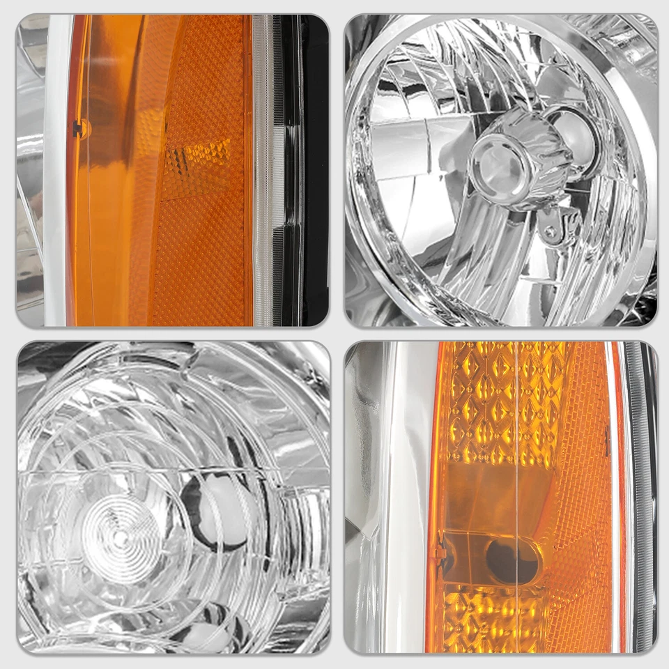 For 2007-2014 GMC Yukon XL 1500 2500 Denali Factory Headlights Assembly LH+RH - Image 3 of 4