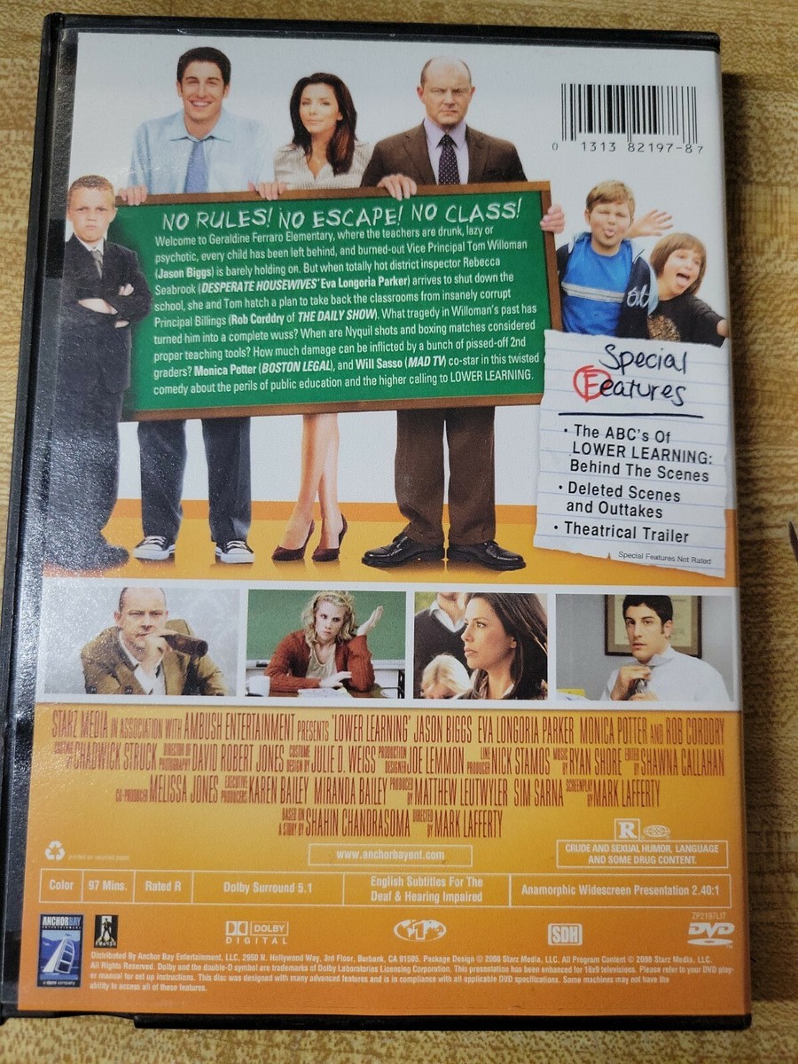 Lower Learning (DVD, 2008) Rob Corddry, Jason Biggs, Eva Longoria