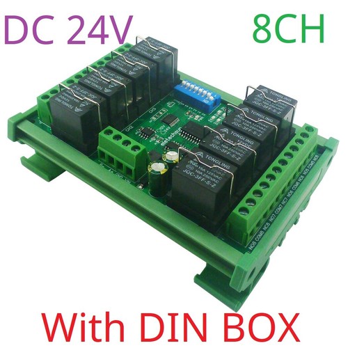 4-8CH Relay Pluggable Modbus Remote IO Module Baud Rate Slave ID Dip Switch Sele - Picture 14 of 14