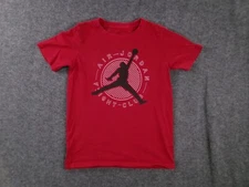 Air Jordan Shirt Youth Medium Red Jumpman Graphic Flight Club Basketball