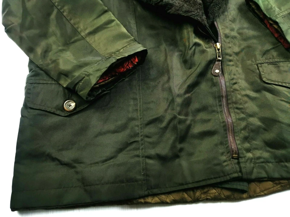 LO ÚLTIMO Chaqueta Polo Abrigo Chaqueta Para Mujer Ralph Lauren @ Sports City Cuello Piel Verde Oliva L Foto 4 de 4