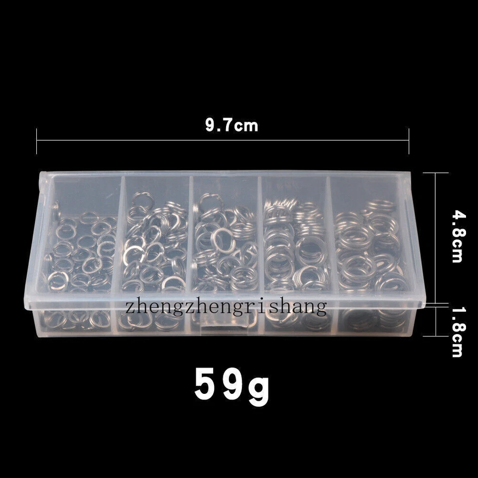 200pcs Heavy Duty Swivel Snap Stainless Steel Fishing Split Ring Fish Connector - Image 4 of 4