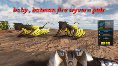 Ark Survival Ascended Fire Wyvern Baby Batman Pve.