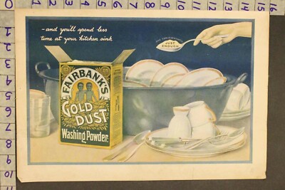 1917 KITCHEN FAIRBANK WASH POWDER SOAP DETERGENT DISH SILVERWARE DECOR AD SH13