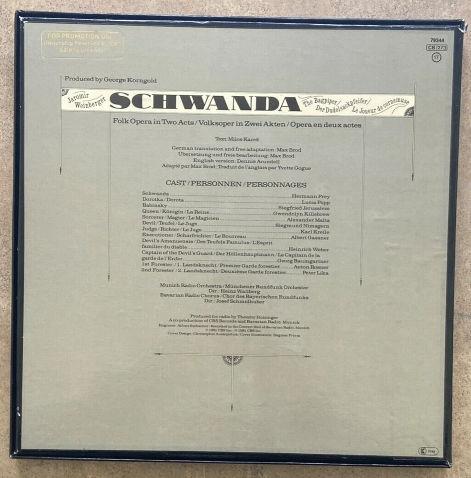 JAROMIR WEINBERGER  Schwanda The Bagpiper 3-LP BOX SET w/ BOOK!!! Gorgeous! Foto 2 de 4