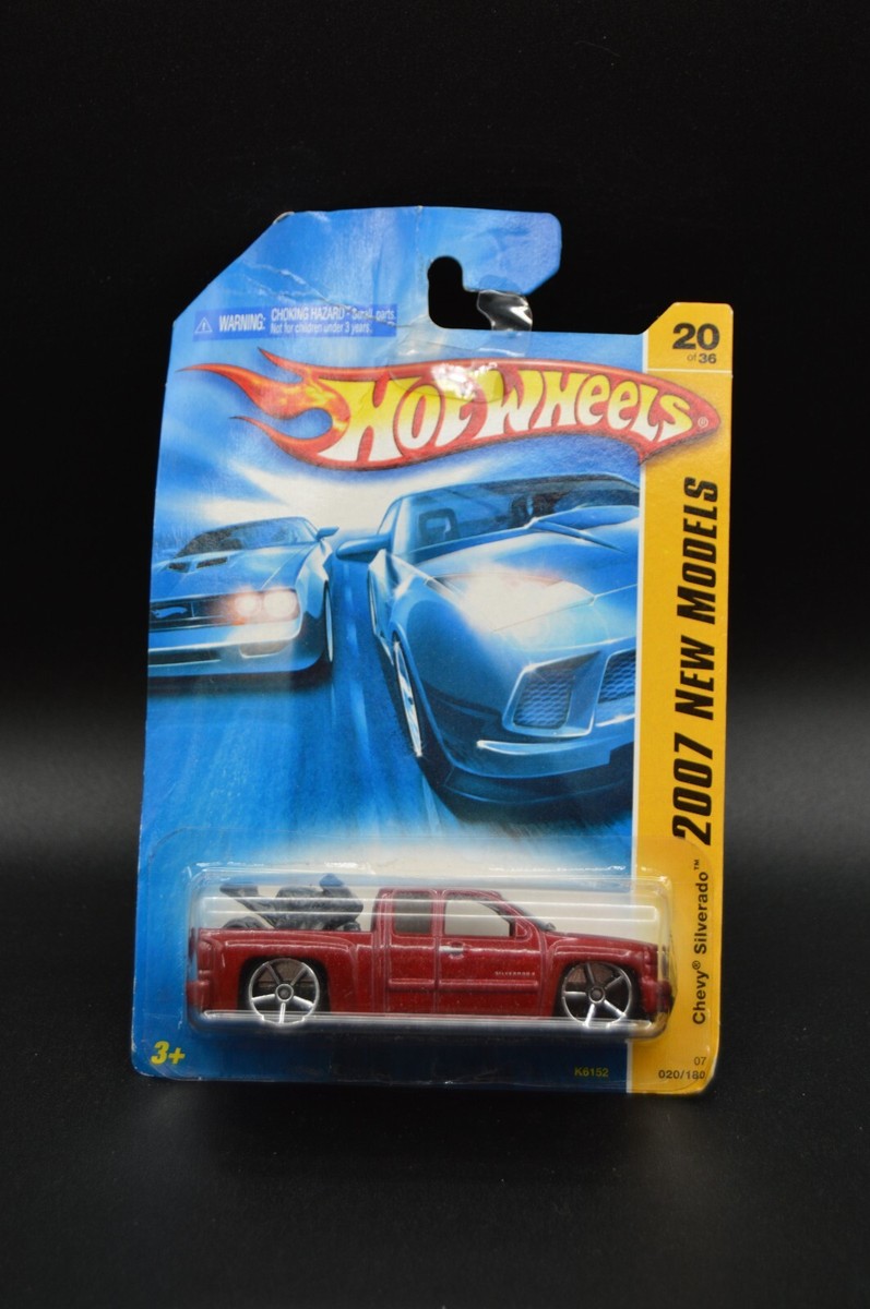 Hot Wheels 2007 New Models # 20 Chevy Silverado Dark Red w