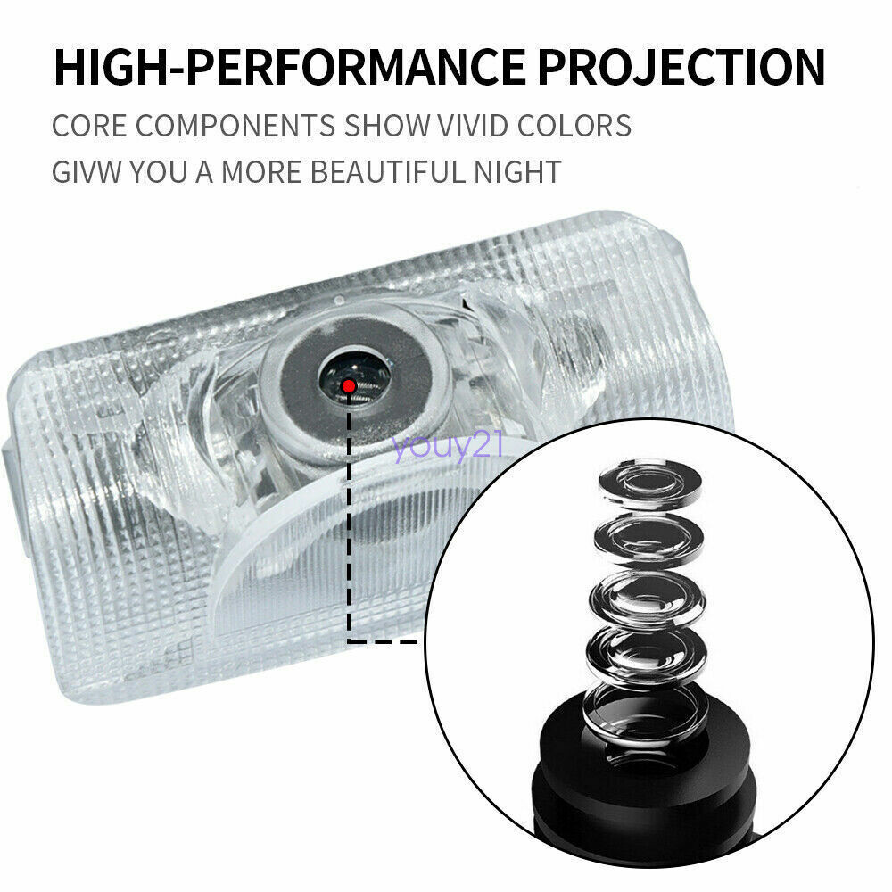 2Pcs LED HD Door Puddle Courtesy Ghost Shadow Lights For Lexus ES GS GX