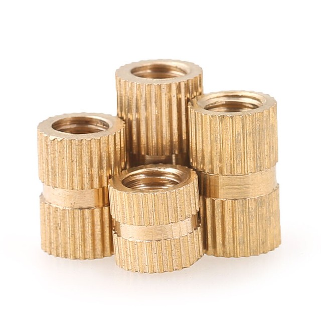 M5 5mm Brass Solid Knurled Nuts Thumb Nuts Insert Embedded Nuts eBay