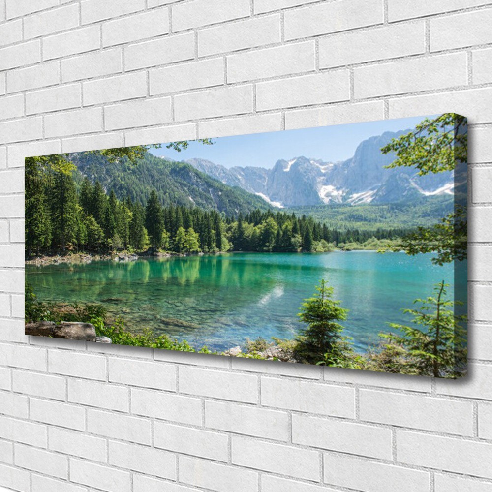 Tableau de nature 125x50 cm pour habiller un grand mur blanc de chambre