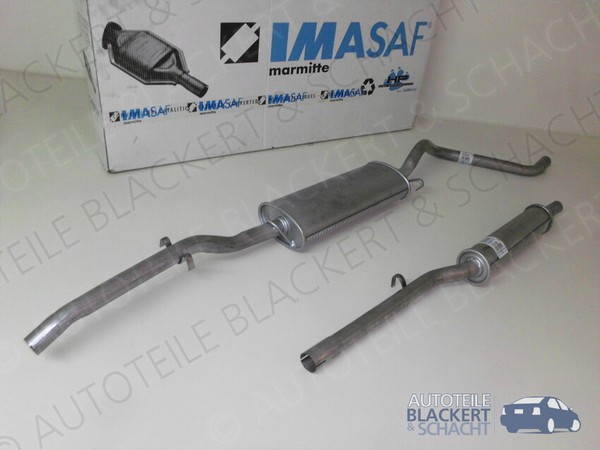 Imasaf Auspuff Set Mitteltopf + Endtopf FüR Vw Jetta I 1.6 D 1981-1984-image