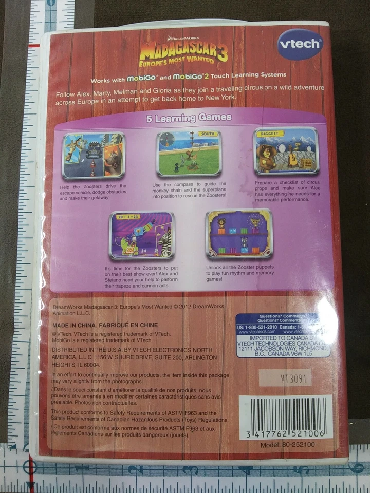 Mobigo madagascar 3 Europe's most wanted learning game 4-7 YEARS - Image 2 of 4