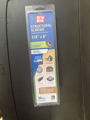 #ad Grip Rite GRSSW38820 Star Hex Washer Structural Screws No. 3 8 x 8 in. 20 Pack $22.99