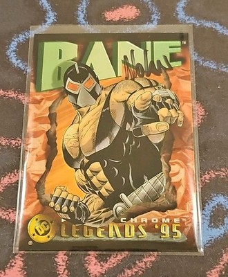 1995 SkyBox DC Legends Power Chrome Bane No. 89 Card Signed By G. Nolan Rare!