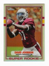 DAVID JOHNSON  2015 TOPPS CHROME 1989 SUPER ROOKIE REFRACTOR #54/99 CARD #89-DJO. rookie card picture