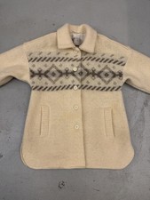 Vintage Hilda Ltd 100 Icelandic Wool Cardigan Sweater Fair Isle Nordic Womens M