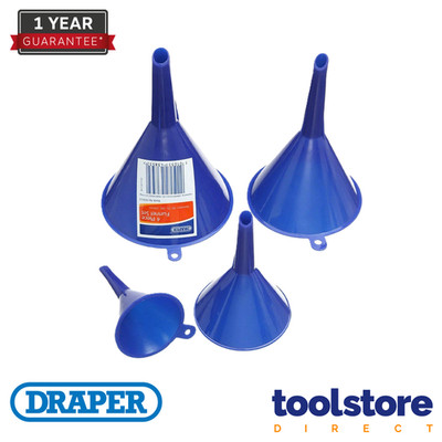 Draper 43853 4-teiliges Kunststoff verschiedene Größen Trichter Set Küche Garten Heizöl