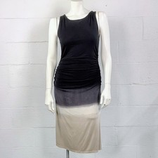 Athleta Ombre Midi Dress Black Tan Size M