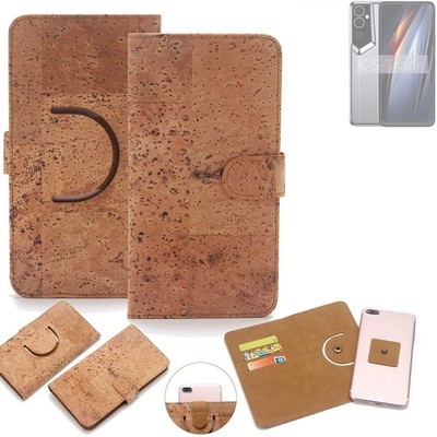 Schutz-Hülle für Tecno Pova Neo 2 5G Wallet-Case aus Kork Schutzhülle Tasche