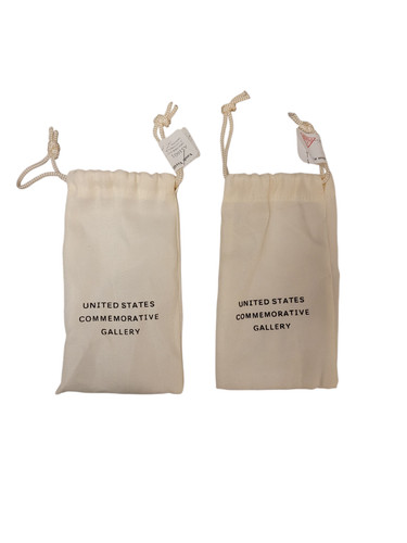 Two Empty Coin Bags - United States Commemorative Gallery - NO COINS INCLUDED