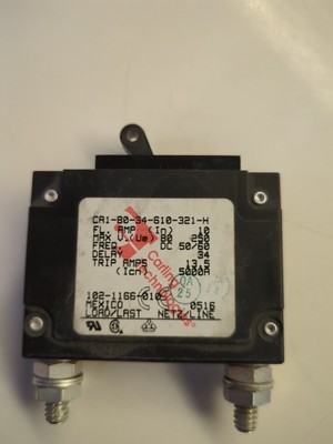 Carling Technologies Circuit Breaker 10Amp Single Pole AC/DC CA1-80-34-510-321-H
