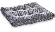 Cat and Dog Bed and Crate Pad Machine Washable Indoor 35x23x3 Inches Gray