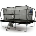 Big Air Super Bounce 7x10ft Rectangular Trampoline with Safety Enclosure Black