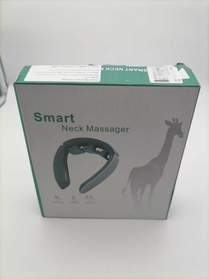 Smart Neck Massager mit Pulse & Wärme   Tragbares Nackenmassagegerät weiß