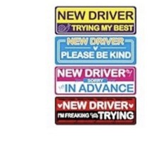 4Pcs Student Driver Magnetic Car Stickers for Beginners, New Magnetic Student Dr