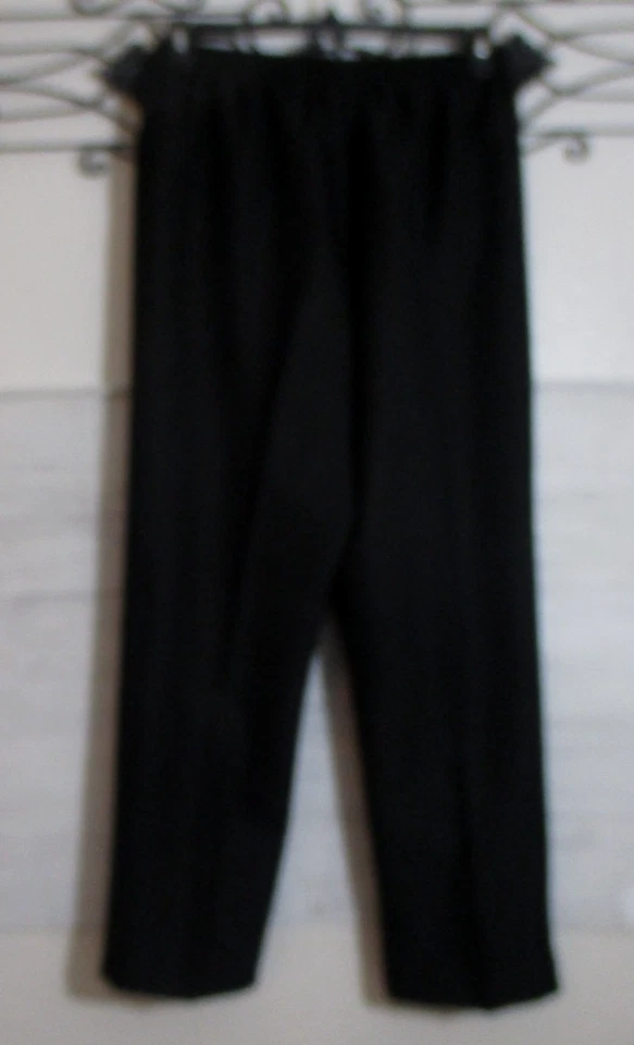 Pantalones Alfred Dunner para mujer talla 12 negros bolsillos cintura elástica Foto 2 de 4