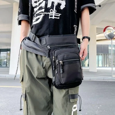 MARKENLOS Beintasche Motorrad Hüfttasche Beinbeutel Gürteltasche Herren Damen Schwarz