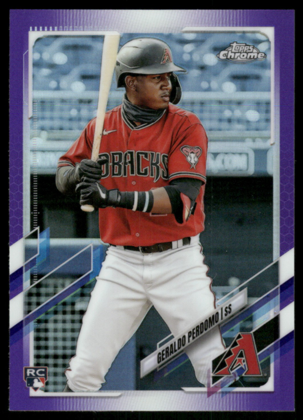 2021 Topps Chrome Update #USC66 Geraldo Perdomo Purple Refractor RC