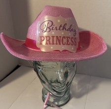 Pink  Birthday Princess  Cowboy Hat Western Fashion Cowgirl Hat Costume Accessory