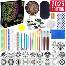 Mandala Dotting Tools Painting Kit - Rock Dot Paint Stencils Tool Set Art Craft
