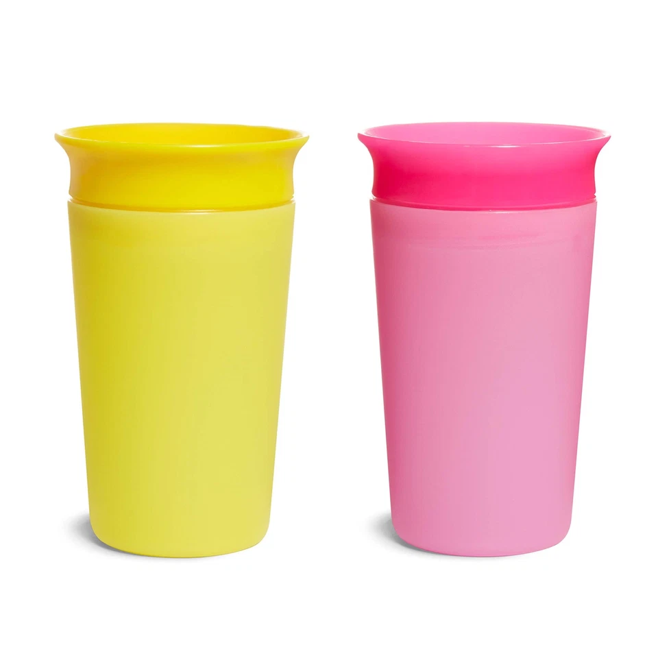Copo Munchkin 9 oz mudança de cor milagre 360 graus criança rosa amarelo - Imagem 3 de 4