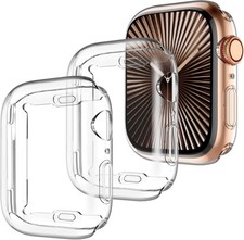 3 Pack Screen Protector Case for Apple Watch Series 10 11 46mm High Sensitivity