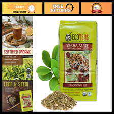 Organic Yerba Mate Loose Leaf Tea - Unsmoked Air Dried, 1 lb, Kosher, Non-GMO, G