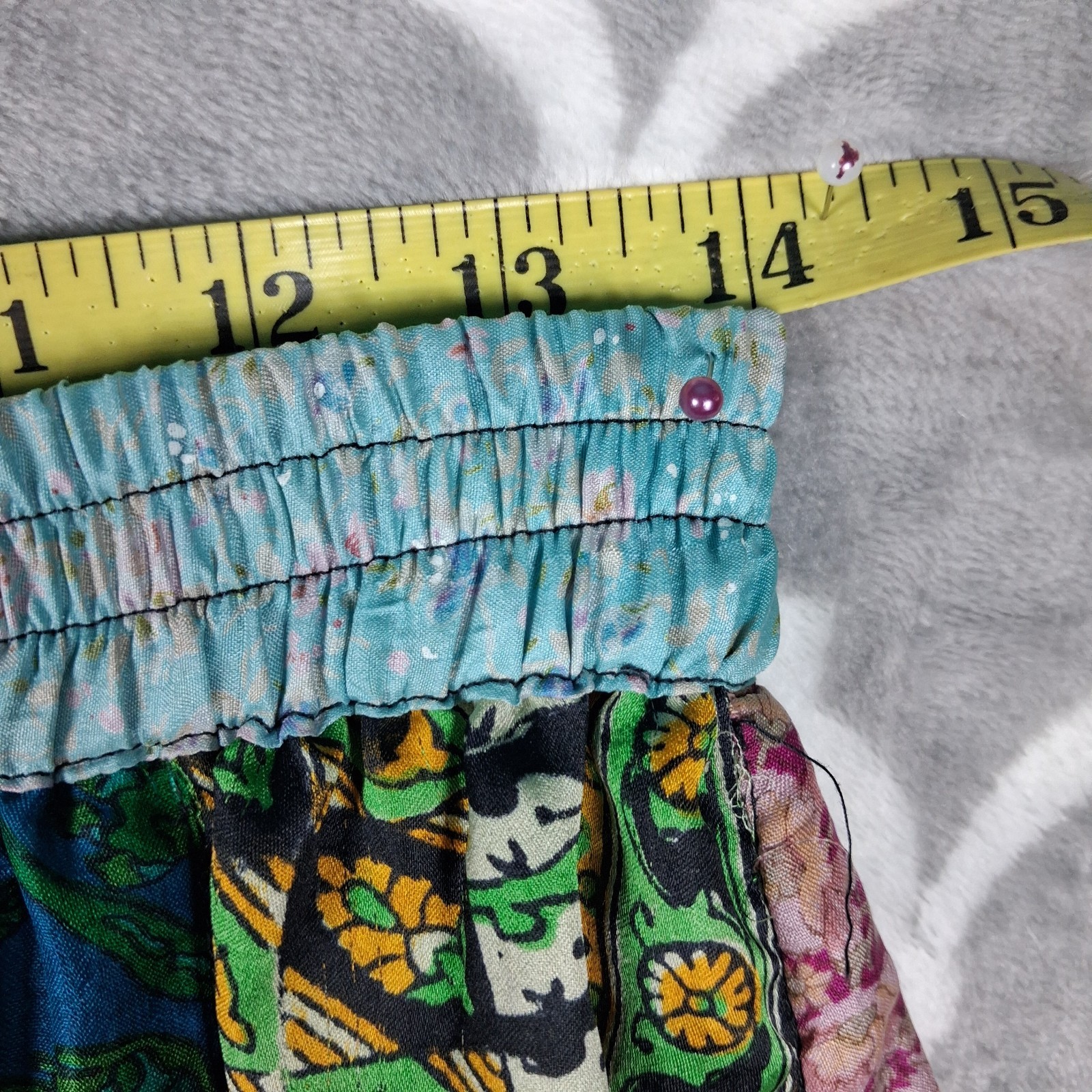 Sacred Threads Patchwork Skirt Small Colorful Boh… - image 5