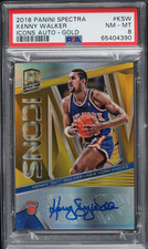 KENNY SKY WALKER 2018-19 Panini Spectra Icons Autograph Gold Prizms 10/10 PSA 8